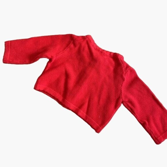 JANIE and JACK Cardigan Bow Sweater Red Size 6 - 9 Months New without Tags Holid - Picture 2 of 6